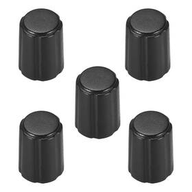 Uxcell A19032800ux0790 5pcs 4x6mm D Type Potentiometer Control Knobs For Electric Black