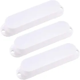 A19080200ux0716 Uxcell Sealed Single Coil Pickup Cover Set For St Guitar - No Holes White