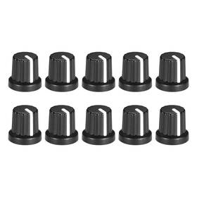 Uxcell A19082200ux0049 10pcs 6mm Splined Shaft Hole Knob For Speaker Effect Pedal White