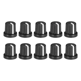 A19082200ux0049 Uxcell 10pcs 6mm Splined Shaft Hole Knob For Speaker Effect Pedal White