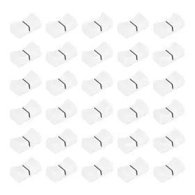 A19091600ux0621 Uxcell 24mmx11mmx10mm Console Mixer Slider White Knob Black Mark 30pcs