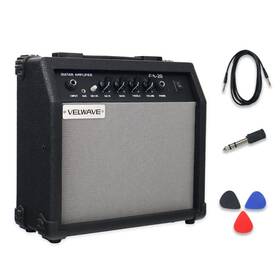 Velwave Ytj-01 Electric Guitar Amplifier 20w Black Portable Smart Amp 6.5ftft Speaker 6.5mm Inch