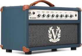Victory Amplification Mkc-wh-cg37-gr-wh-br-br Mk Clean 100-watt Amplifier Head - Mallard Blue Leather