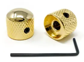 Vf-rk60m-gld Vintage Forge Gold Metal Rounded Dome Knobs For Electric Guitar And Bass