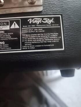 Vinyl Styl Sw-16b Combo Turntable Model Mpn Type