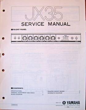 Yamaha Jx35 Guitar Amplifier Original Service Manual Schematics Parts List Book