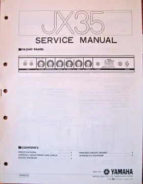 Jx35 Yamaha Guitar Amplifier Original Service Manual Schematics Parts List Book