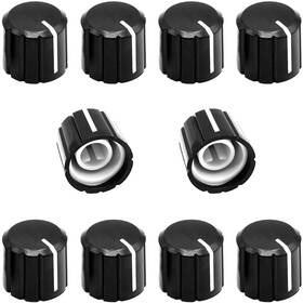 Zxuezheng 790898792919 10pcs 6mm D Type Potentiometer Control Knobs Plastic Volume Audio Black