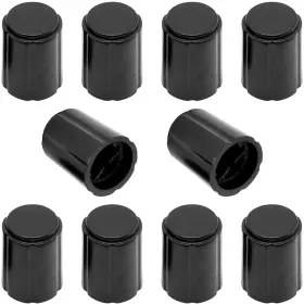 Zxuezheng 790898792926 10pcs 6mm D Type Potentiometer Control Knobs Plastic Volume Audio Black