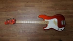 Vintage Hondo Deluxe Series 830 Bass Left Handed Candy Apple Red Guitar Used. Price: $500.00.