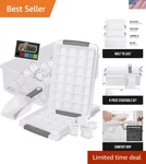 Bpa Free Stackable Ice Tray Set 56 Cubes, Leakproof Lids, Scoop & Bin, Gr New. Price: $37.99.