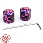 2PC Ovsal Bass Guitar Knobs Pinkish Purple Titanium Dome 6.1MM New. Price: $27.99.
