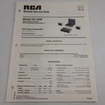 Rca Module Service Data Model Vs 1400 File 1971 No 45 Radio Record Changer MZL31 Good. Price: $14.95.