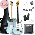 Soild Body Electric Guitar Kit With Amp 20W, Strings, Strap, Digital Tuner, Pick New. Price: $171.56.