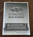 Ampeg SVT-5 Pro Bass Amplifier Owners Guide Good. Price: $19.99.