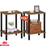 Mesa Auxiliar, Juego De 2, Mesita Noche, Estante Almacenami New. Price: $52.25.