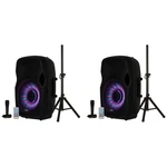 Acoustic Audio By Goldwood 1000W Bluetooth Speaker With Flashing Leds, 2 Pack New. Price: $399.98.