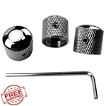 Ovsal 3PC Metal Guitar Knobs Dome Chrome Strat Tele Bass Lp New. Price: $20.00.
