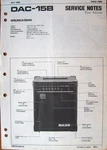 Roland DAC-15B Bass Guitar Amp Original Service Notes Manual, Schematics, Etc Used. Price: $39.99.