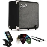 Fender Rumble 1X8-INCH 15-WATT Bass Combo Amp Accessories Bundle New. Price: $139.99.