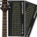 Learn Guitar Note Placement Map Decals-stickers W/mini Chord Chart 2PK New. Price: $12.99.
