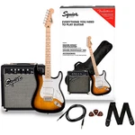 Squier Sonic Stratocaster Guitar Pack With Fender Frontman 10G Amp Sunburst New. Price: $369.99.