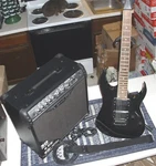 Great Amplifier & Guitar Combo! Line 6 30 Watts 12" / Geo Ibanez String Nice! Used. Price: $200.00.