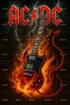 Ac/dc Rock Band A4 Poster Print Guitar Flames & Marshall Unframed Wall Art New. Price: $6.65.