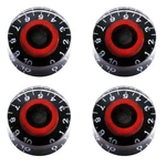 Mxuteuk 4PCS And Electric Guitar Bass Top Hat Knobs Speed Black/red New. Price: $13.35.