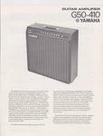 1970S Ad Sheet #2775 Yamaha G50-410 Guitar Amplifier Used. Price: $12.00.
