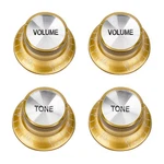 Banworks '60S Guitar Control Knobs 24-SPLINE Imperial Golden With Silver Top New. Price: $16.79.