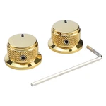 Ovsal 2PCS Electric Bass Guitar Metal Knobs Flat-top Hat-shaped Piece, Gold New. Price: $13.49.
