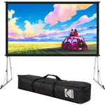 Kodak 120" Dual Portable Projector Screen With Stand Carry Case New. Price: $399.99.