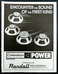 1979 Randall Instruments Celestion Power Speakers Guitar Player Magazine Ad Used. Price: $12.99.