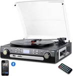 Bluetooth Record Player With Stereo Speakers Turntable For Vinyl MP3 New. Price: $64.99.