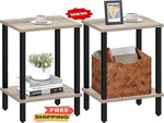 Mesa Auxiliar, Juego De 2, Mesita Noche, Estante Almacenami New. Price: $68.86.