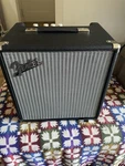 Fender Rumble Solid State Combo Bass Amplifier, 25W, 1 Speaker (excellent) Open. Price: $120.00.