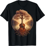 Acoustic Tree Lake Guitarist Country Music Funny T-shirt New. Price: $19.99.