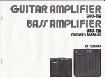 Vintage Yamaha Bass Guitar Amiplifier Owners Manual G30-112 B30-115 (MISC-4170 Used. Price: $30.00.