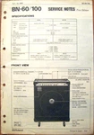 Roland BN-60 BN-100 Bass Guitar Amp Original Service Manual Schematics Booklet Used. Price: $39.99.