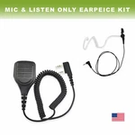 Speaker Mic With 3.5MM Listen Only Acoustic Tube Earpiece For Kenwood Baofeng New. Price: $26.99.