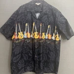 Pacific Legend Vtg Guitars Rock Roll Floral Hawaiian Shirt 2X Made Usa Pre-owned. Price: $22.99.