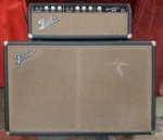 1964 Fender Bassman 6G6-B Tuxedo Non-rectifier Tube Amp With Piggyback Cabinet Used. Price: $4590.00.
