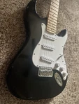 Retro Black Silvertone SS-11 Fender Strat Style Guitar Daily Player Condition Used. Price: $109.99.