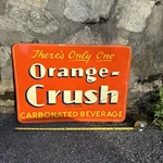 Rare 1939 Original Feel Fresh Orange Crush Advertising Sign 28X20 Used. Price: $1449.00.