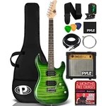 Pyle 39" 6 String Electric Guitar Kit With Amplifier And Accessory (green) Open. Price: $213.49.