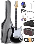 Electric Guitar Complete Kit Portable Amp Gig Bag White Black Fade Leo Jaymz New. Price: $179.99.