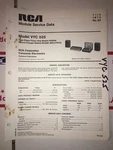Rca Module Service Data File 1972 #62 Model Vyc 525- Tuner RQ303A, Record RK330K Acceptable. Price: $20.00.