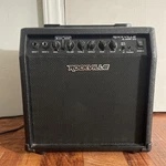Rockville G-amp 20W Guitar Amplifier With Dual Input, Bluetooth, And Delay Used. Price: $65.00.