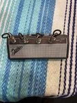 Fender Jack Rack Wall Mount Guitar Amplifier Holder With 4 Plug Keychains Open. Price: $20.00.